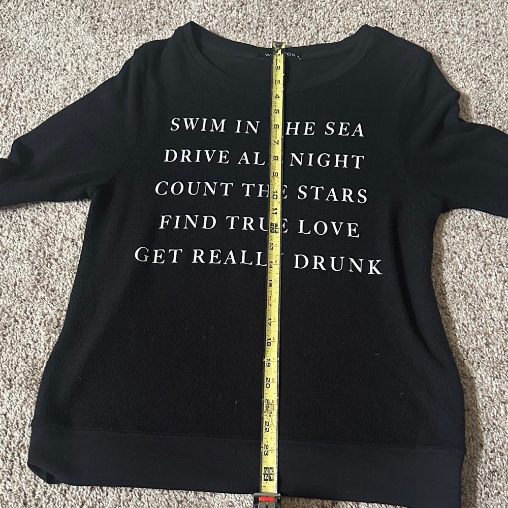 Wildfox Black Graphic Sweater - Picture 5 of 7